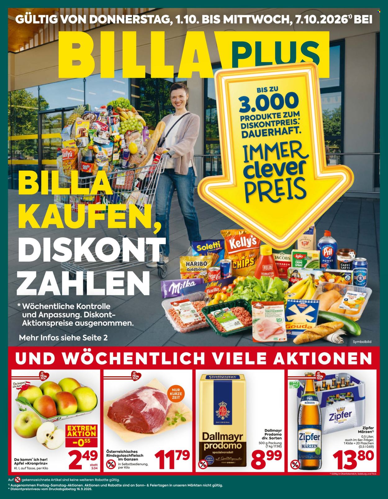 Angebote Billa Plus - 1.10.2026 - 7.10.2026. Seite 1