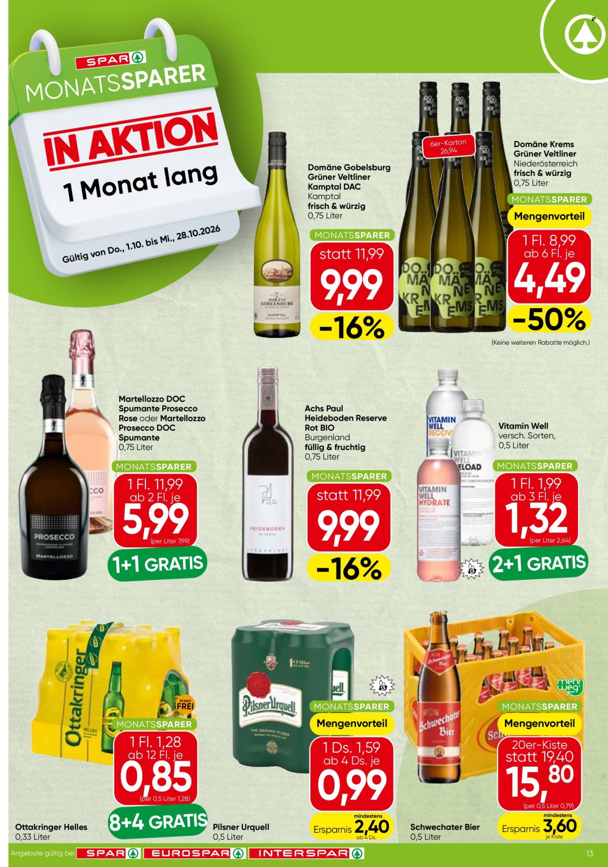Angebote EUROSPAR - 1.10.2026 - 7.10.2026. Seite 13