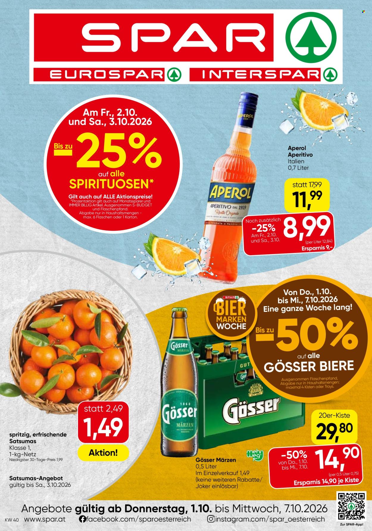 Angebote INTERSPAR - 1.10.2026 - 7.10.2026. Seite 1