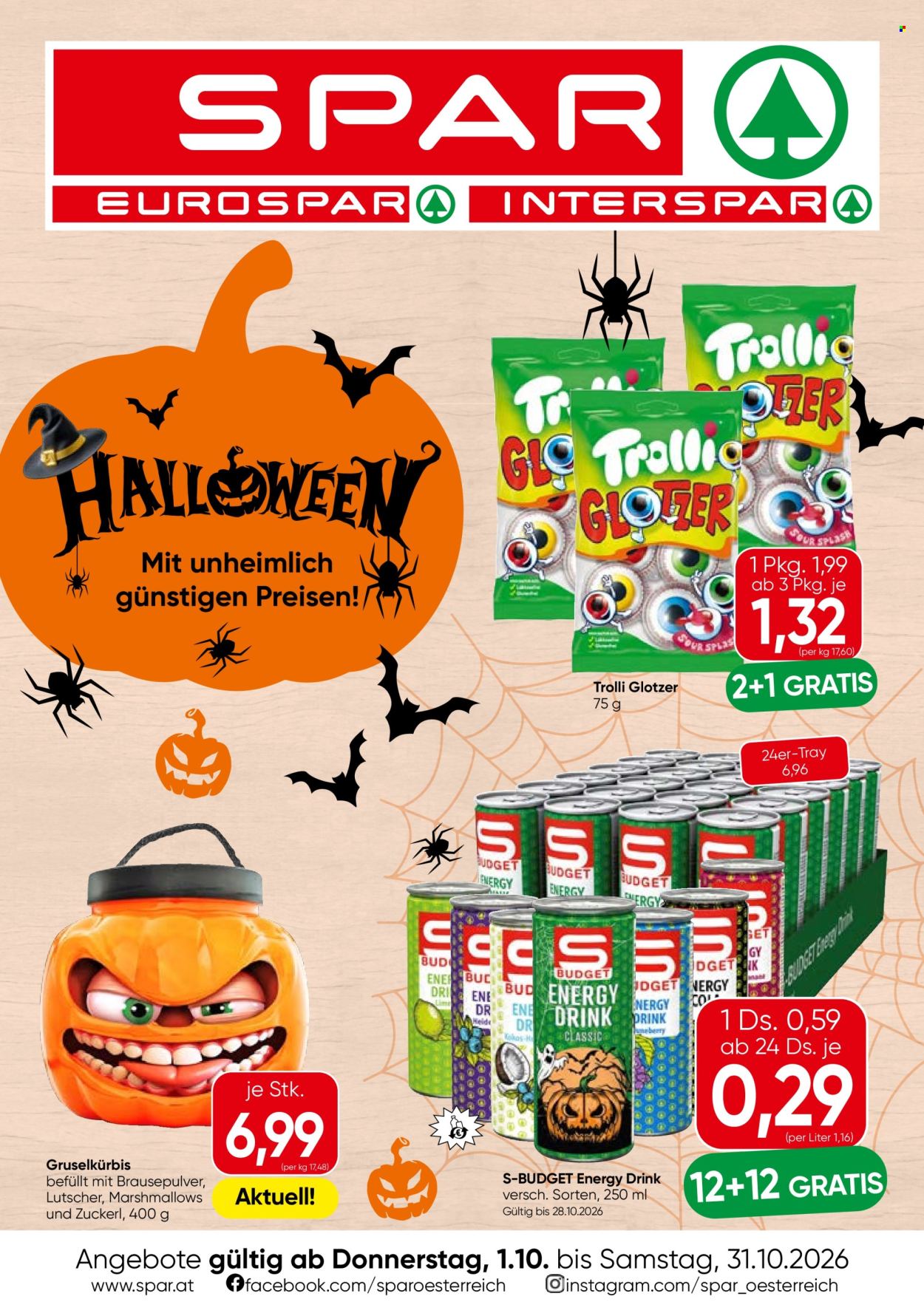 Angebote SPAR - 1.10.2026 - 31.10.2026. Seite 1