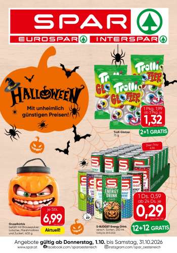 Angebote SPAR - 1.10.2026 - 31.10.2026.