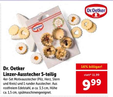 Dr. Oetker Linzer-Ausstecher 5-teilig