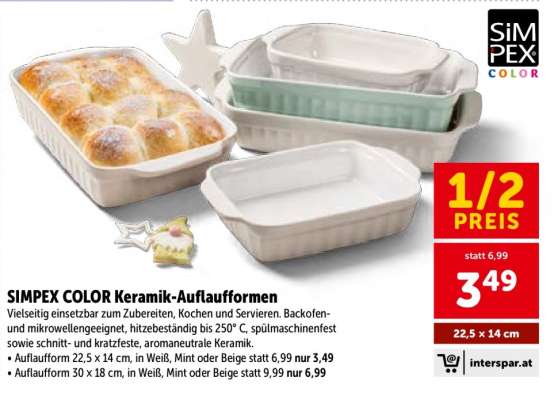SIMPEX Color Keramik-Auflaufformen