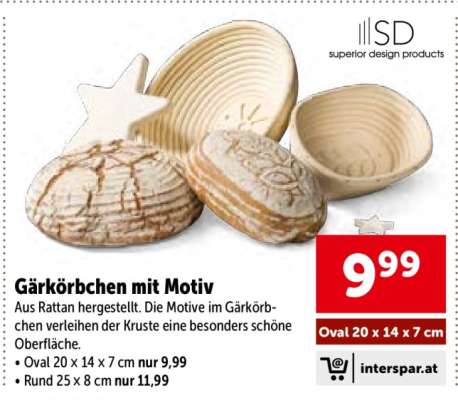 Gärkörbchen mit Motiv