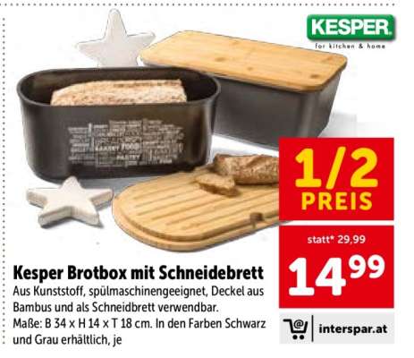 Kesper Brotbox mit Schneidebrett