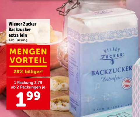 Wiener Zucker Backzucker extra fein