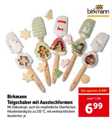 Birkmann Teigschaber mit Ausstechformen