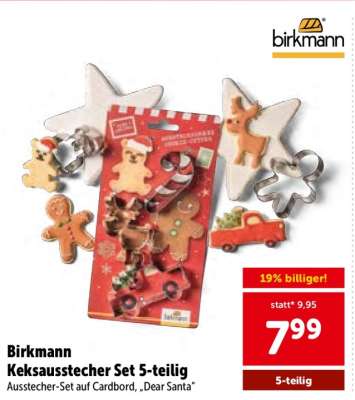 Birkman Keksausstecher Set 5-teilig