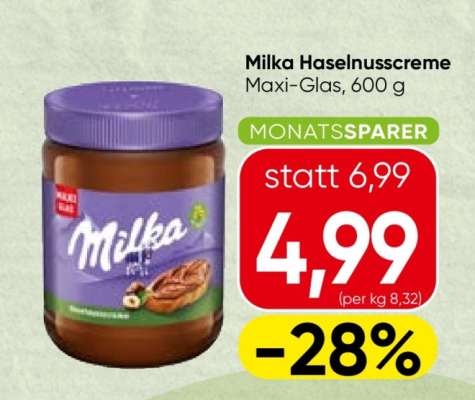 Milka Haselnusscreme