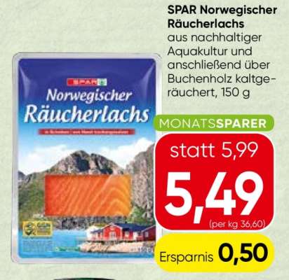 SPAR Norwegischer Räucherlachs