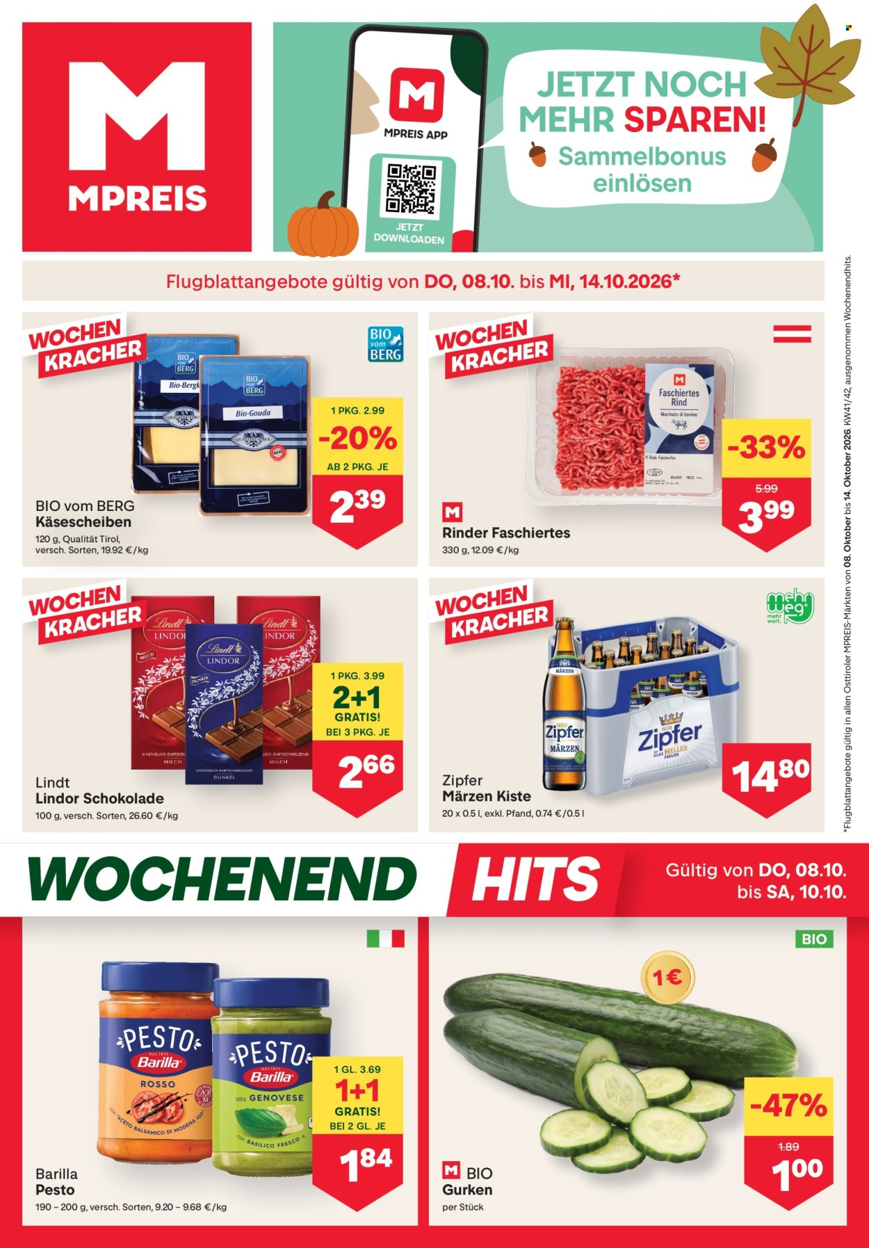 Angebote MPREIS - 8.10.2026 - 14.10.2026. Seite 1