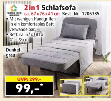 2 in 1 Schlafsofa