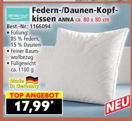 Federn-/Daunen-Kopfkissen „Anna“