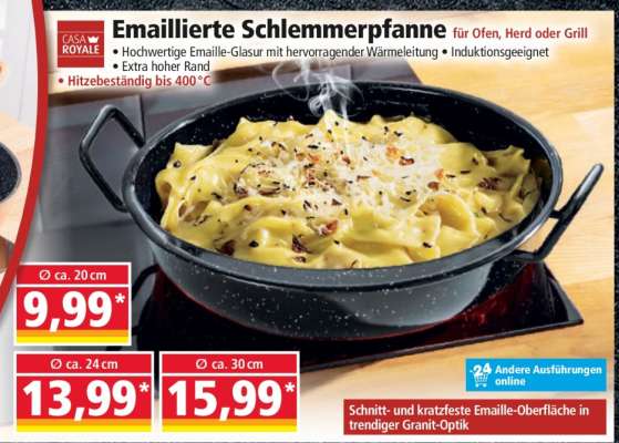 Emailierte Schlemmerpfanne