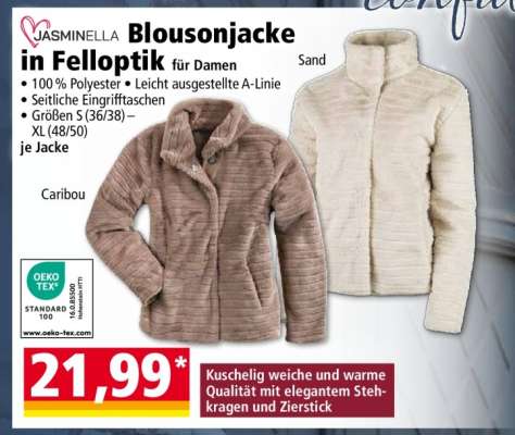 JASMINELLA Blousonjacke in Felloptik