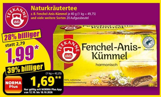 Teekanne Fenchel-Anis-Kümmel