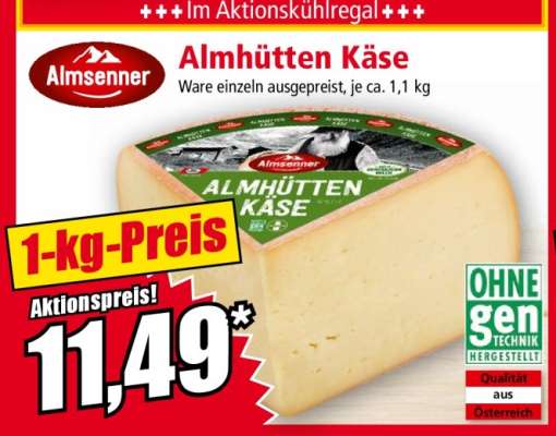 Almsenner Almhütten Käse