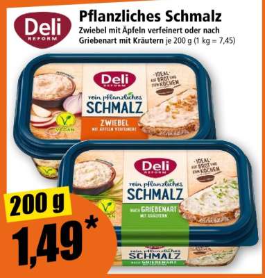 Deli Reform Pflanzliches Schmalz