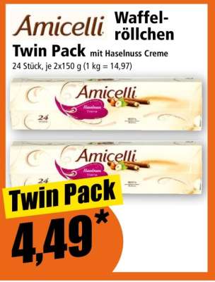 Amicelli Waffelröllchen Twin Pack