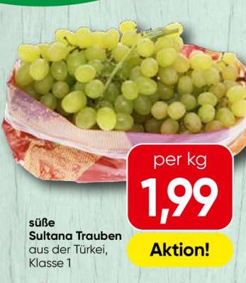 süße Sultana Trauben