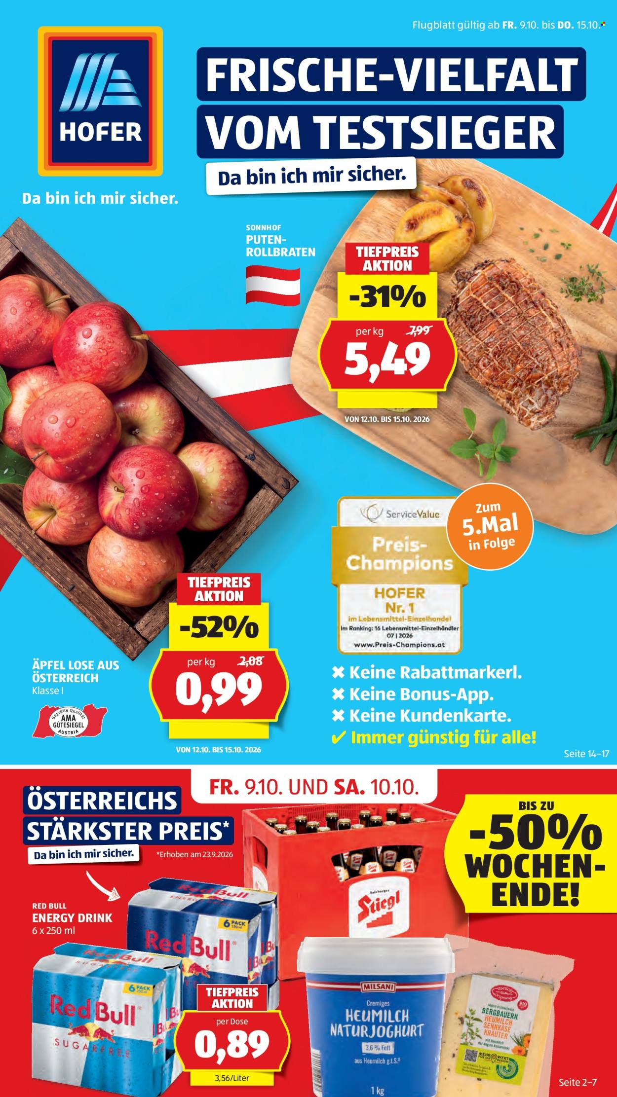 Angebote Hofer - 9.10.2026 - 15.10.2026. Seite 1