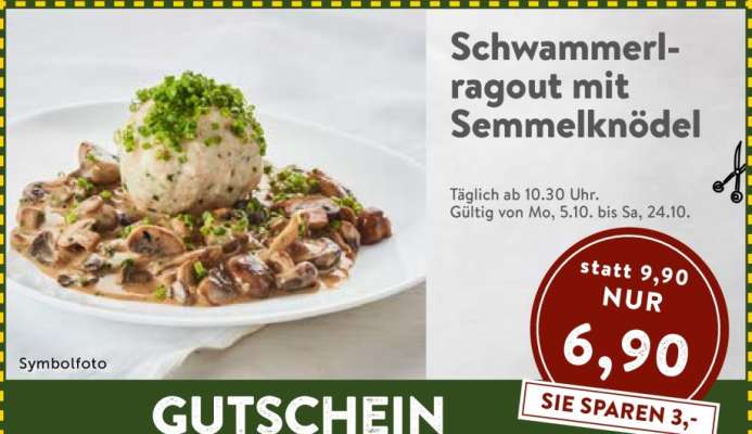 Schwammerlragout mit Semmelknödel