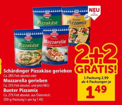 Schärdinger Pizzakäse gerieben