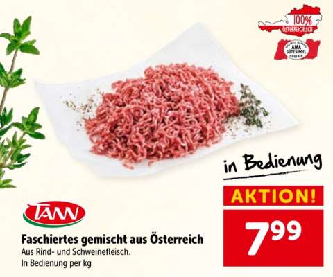 TANN Faschiertes gemischt aus Österreich