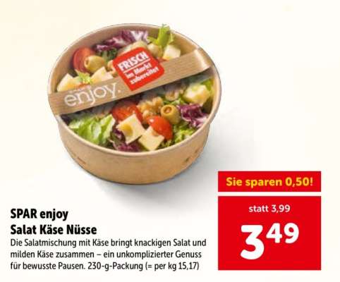 SPAR enjoy Salat Käse Nüsse