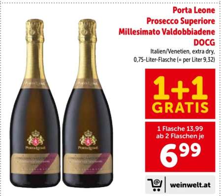 Porta Leone Prosecco Superiore Millesimato Valdobbiadene DOCG