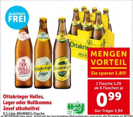 Ottakringer Helles, Lager oder Nullkomma Josef alkoholfrei