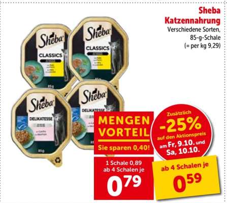Sheba Katzennahrung
