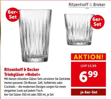 Ritzenhoff & Becker Trinkgläser »Nobel«