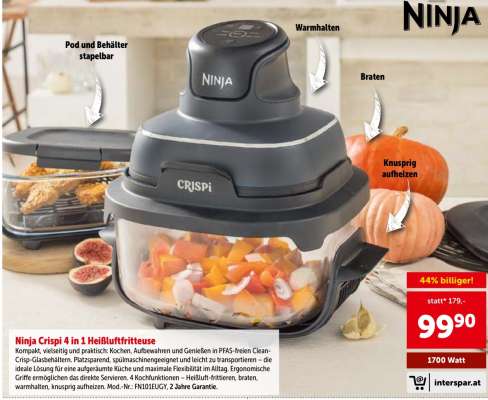 Ninja Crispi 4 in 1 Heißluftfritteuse