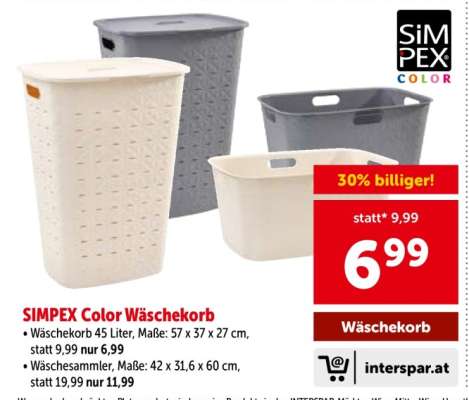 SIMPEX Color Wäschekorb