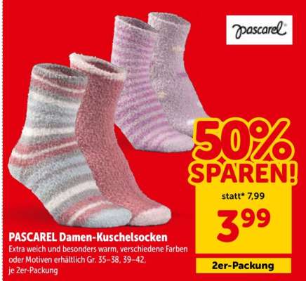 Pascarel Damen-Kuschelsocken