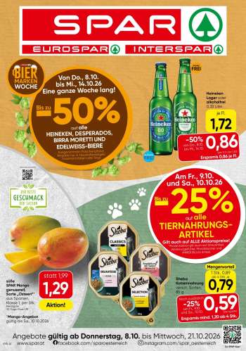 Angebote SPAR - 8.10.2026 - 21.10.2026.