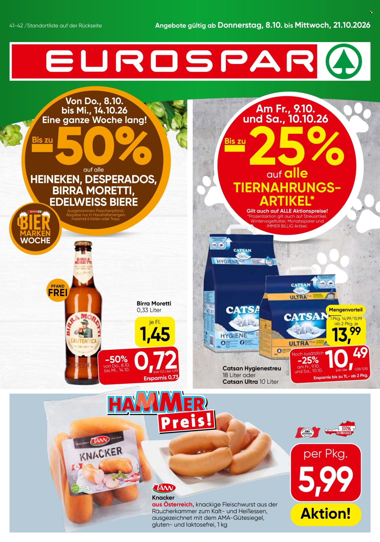 Angebote EUROSPAR - 8.10.2026 - 21.10.2026. Seite 1