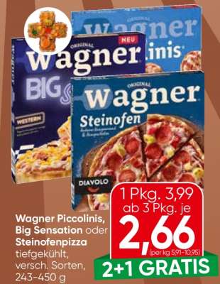 Wagner Piccolinis, Big Sensation oder Steinofenpizza
