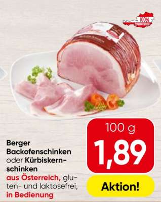Berger Backofenschinken oder Kürbiskernschinken