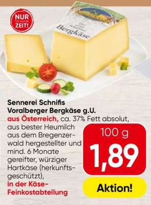 Sennerei Schnifis Vorarlberger Bergkäse g.U.