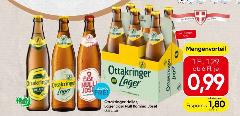 Ottakringer Helles, Lager oder Null Komma Josef