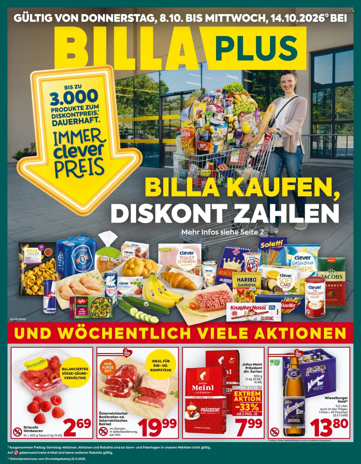Leták Billa Plus - 8.10.2026 - 14.10.2026. Strana 1