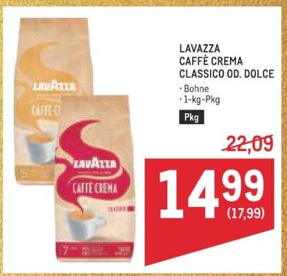 LAVAZZA CAFFÈ CREMA CLASSICO OD. DOLCE