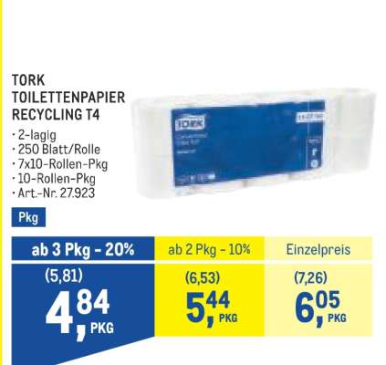 TORK TOILETTENPAPIER RECYCLING T4