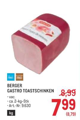 BERGER GASTRO TOASTSCHINKEN