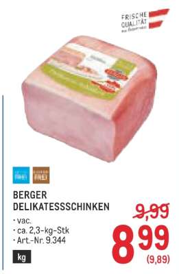 BERGER DELIKATESSCHINKEN