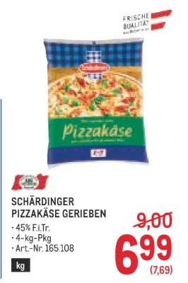 Schärdinger Pizzakäse gerieben