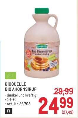 BIOQUELLE BIO AHORNSIRUP