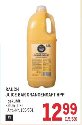 RAUCH JUICE BAR ORANGENSAFT HPP